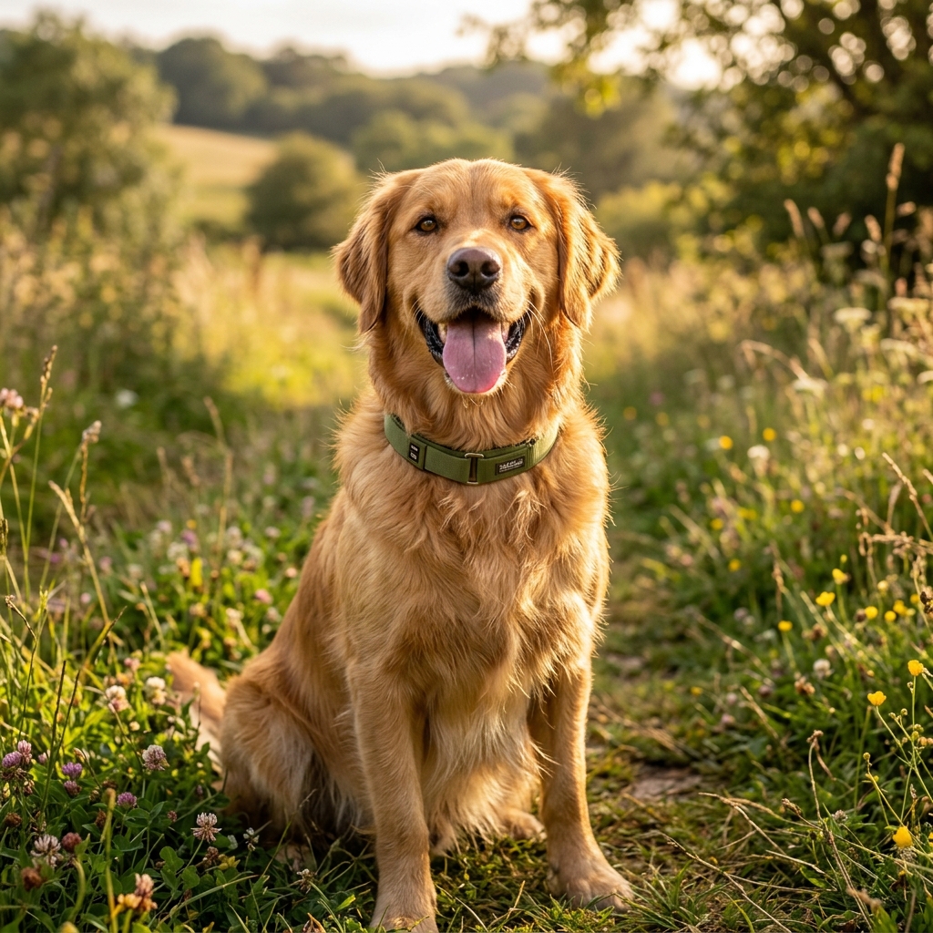 Perro disfrutando el paseo matutino